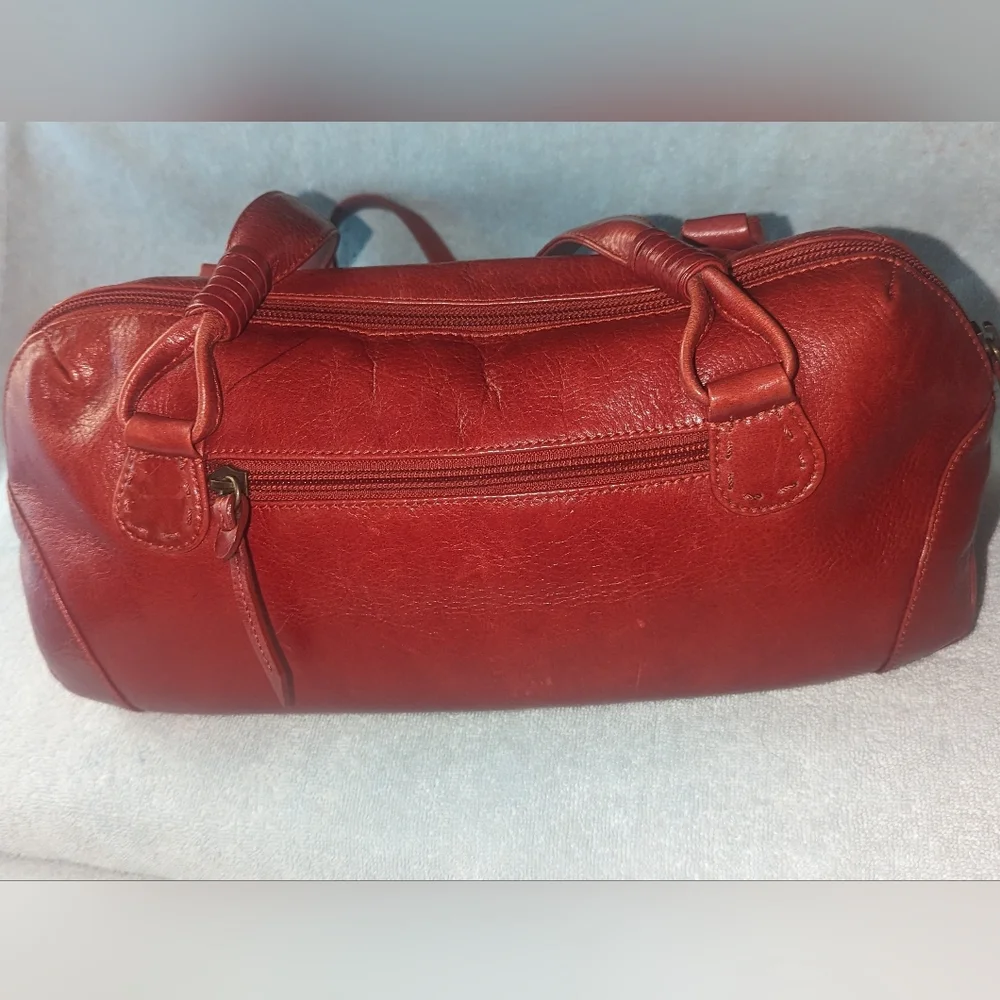 Derek Alexander red leather shoulder bag.